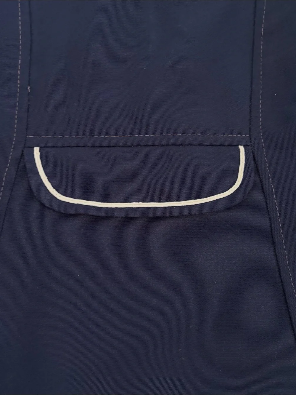 VTG Girls Over Coat Lace Trim Collar Pearl Button Sailor Nautical Navy Size 4
